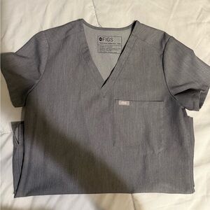 Figs Casma Scrub Top in Graphite